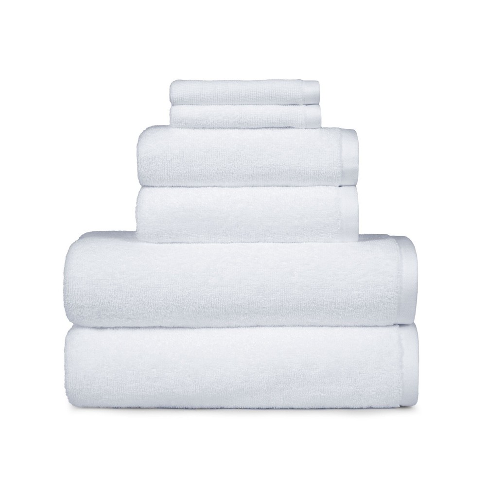 Better Homes & Gardens PowerLoft 6 Piece Bath Towel Set, Arctic White