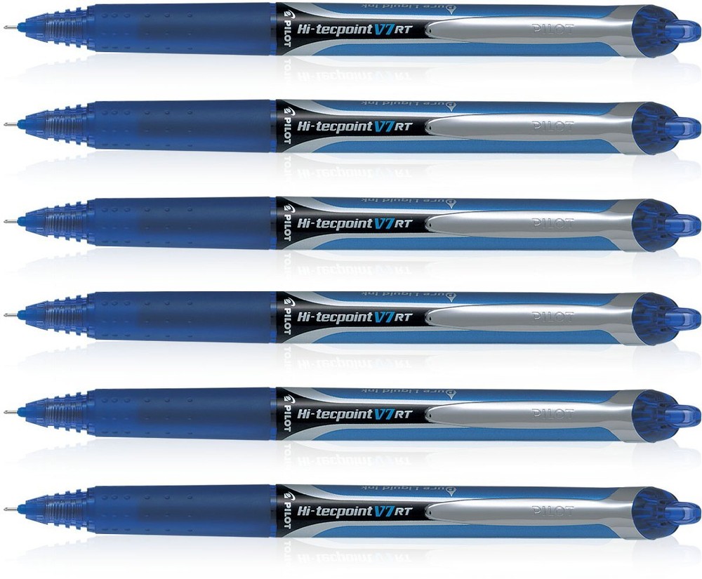 Pilot 019596 Hi-TecPoint V7 RT Pen (Blue - Pack of 6)
