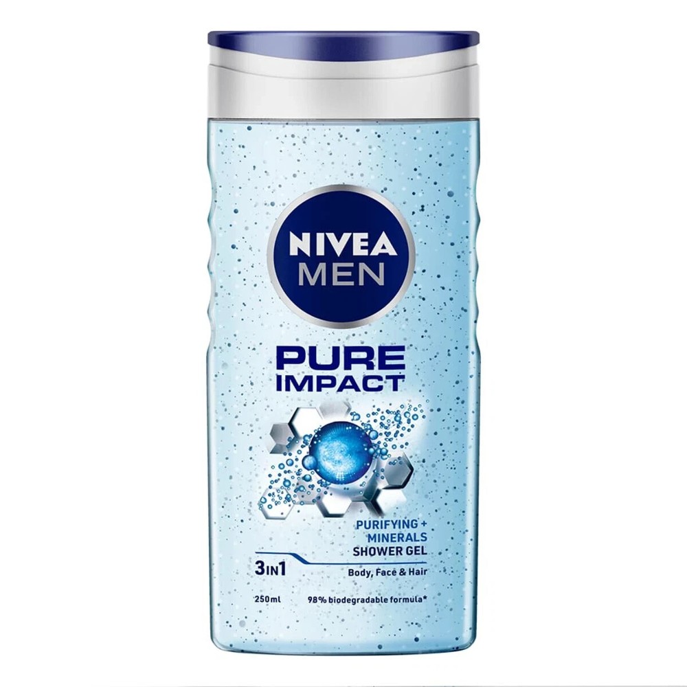 NIVEA MEN Pure Impact Energizing Body Wash 250ml for Men
