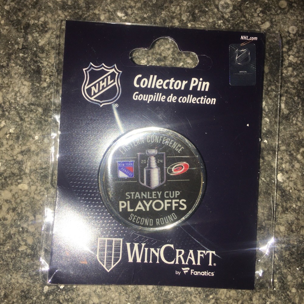 2024 CAROLINA HURRICANES NEW YORK RANGERS PLAYOFFS PIN ROUND 2 SGA PANARIN