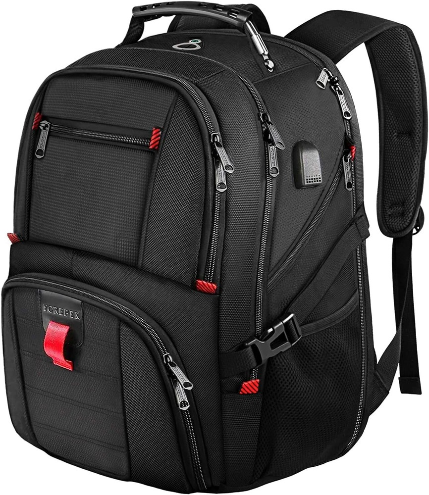 YOREPEK 50L Extra Large USB Charging Travel Backpack for Men