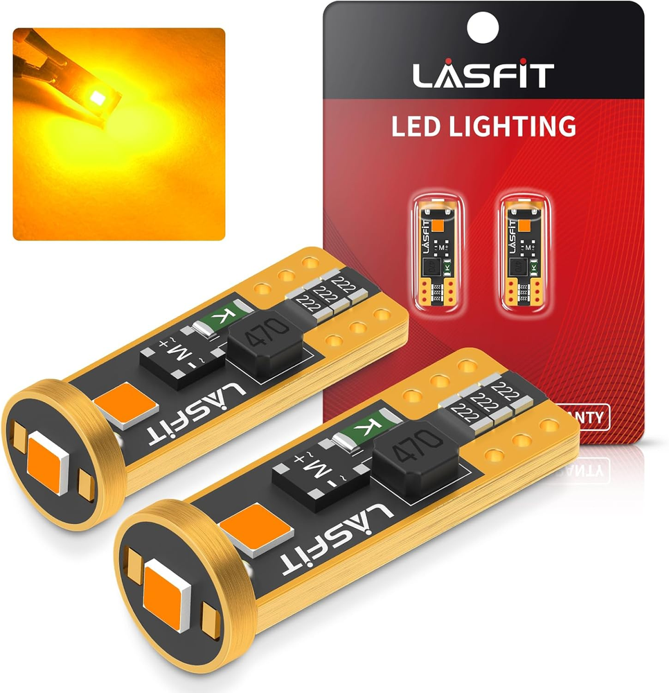 194 168 T10 2825 W5W LED Bulb Canbus Error Free, Non-Polarity 400LM Extremely Br