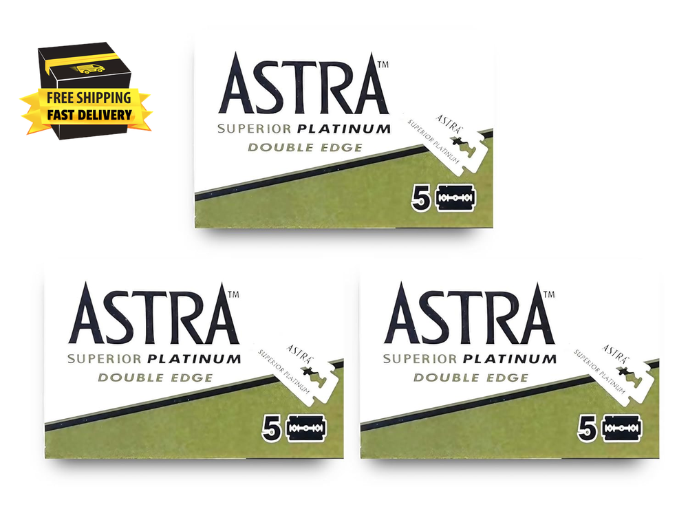 Superior Premium Platinum Double Edge Safety Razor Blades, 5 Count (Pack of 3) ⭐