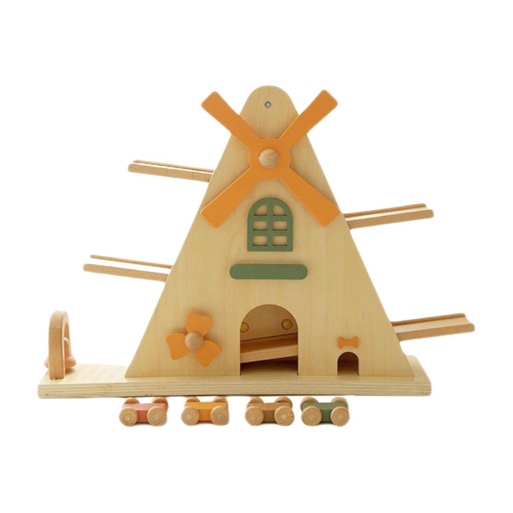 Race Car Ramp Coordination Interaction Educational Kid Wooden Race Track Car