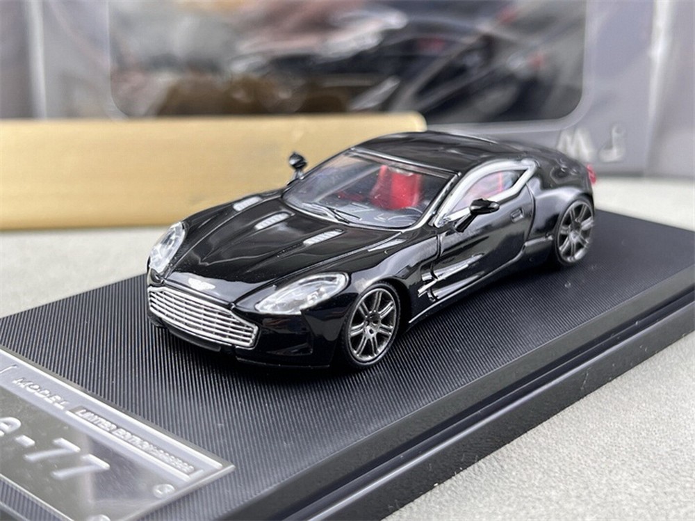 MJ 1/64 Scale Aston Martin ONE77 Black Diecast Car Model Toy Gift NIB