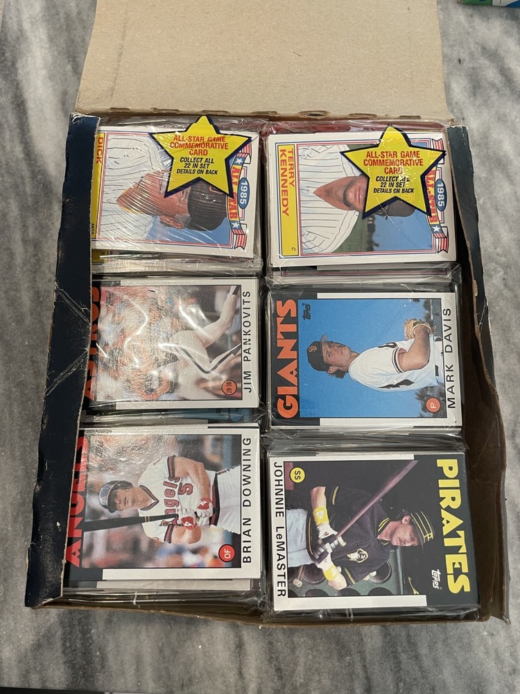 1986 Topps Rack Pack Box 24 Factory Sealed Packs