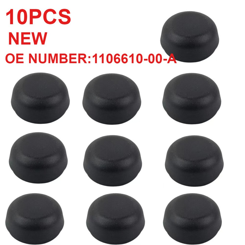 10PCS Black Wiper Nut Covers for Tesla Model - Part 1106610-00-A