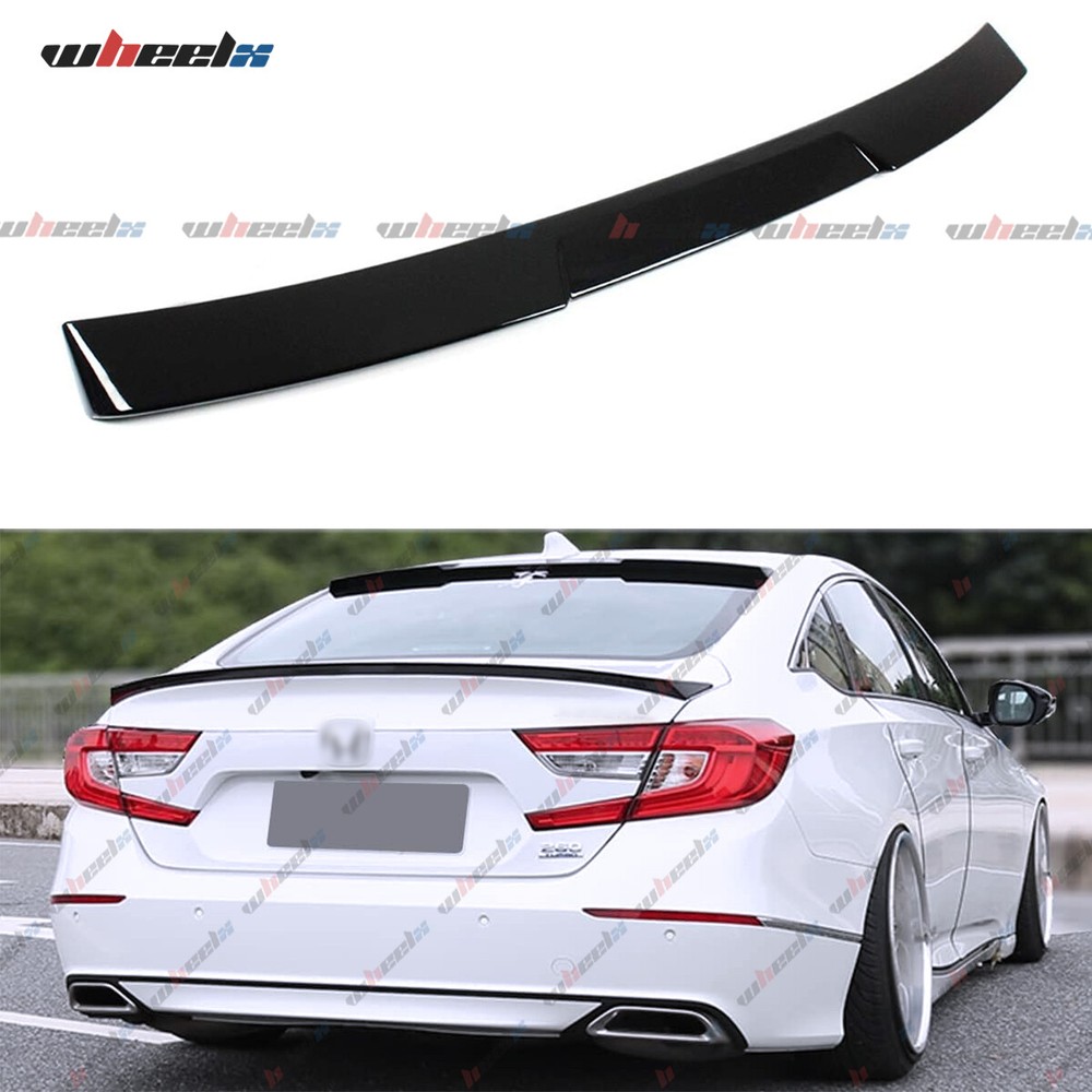 For 2018-2021 Honda Accord 4Dr Sedan Gloss Black Rear Window Visor Roof Spoiler