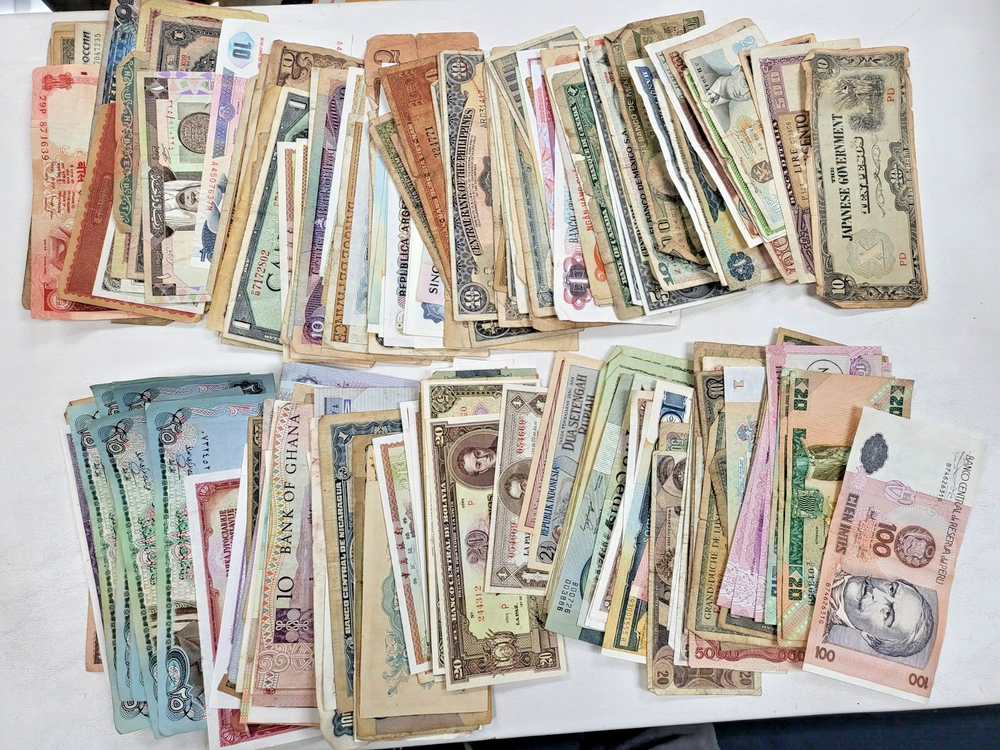 Lot of Old Foreign Banknotes World Paper Money Currency 175+ D512 ( 1 )