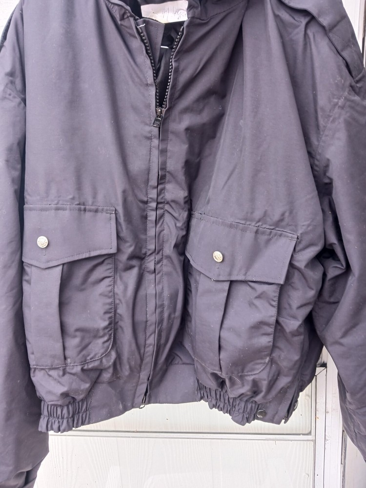 uniform  black Quilted Full Zip Liner Jacket Utility Military 3XL need zip clasp