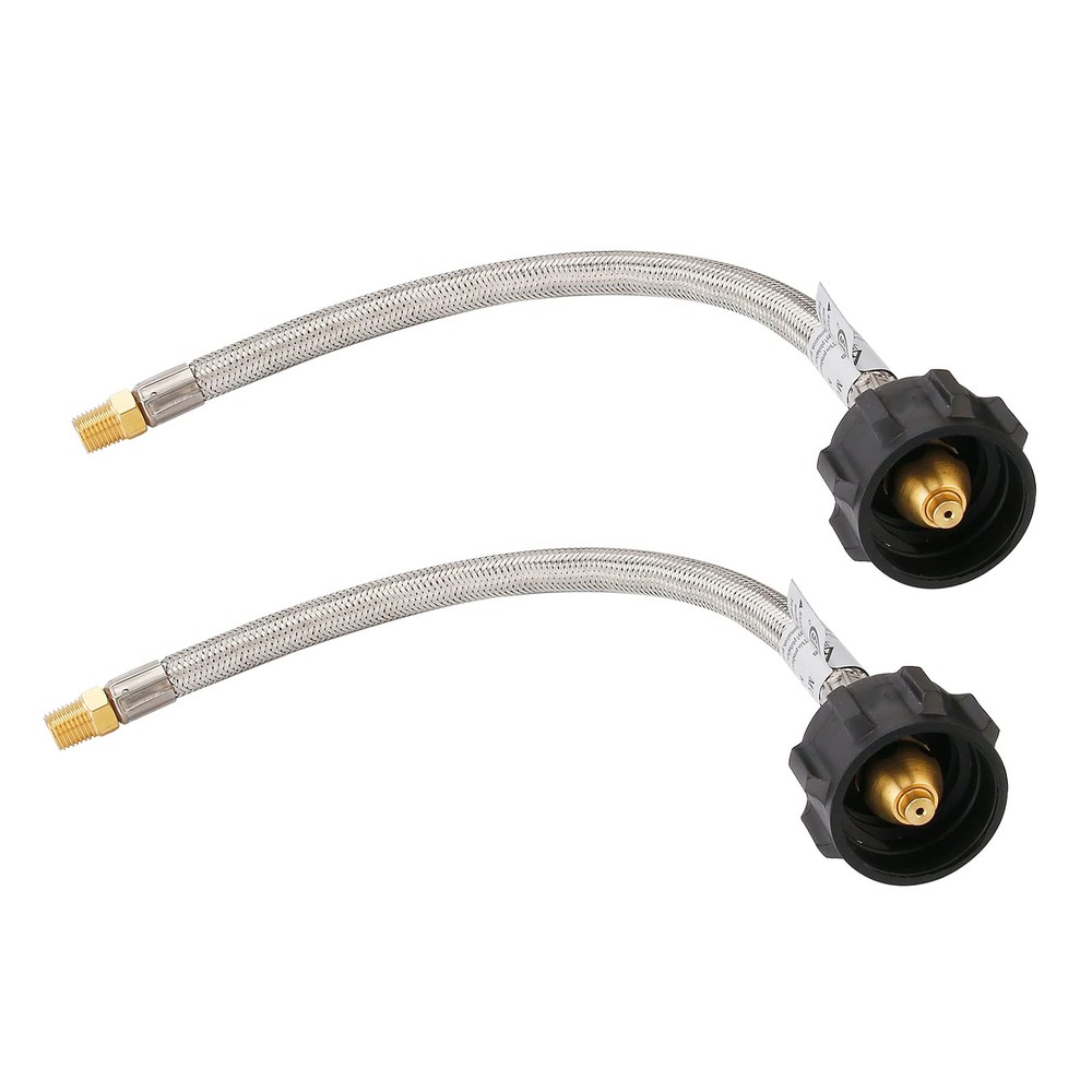 Solimeta 15 Inch RV Propane Pigtail Hose, 1/4 NPT RV Propane Hose, Stainless ...