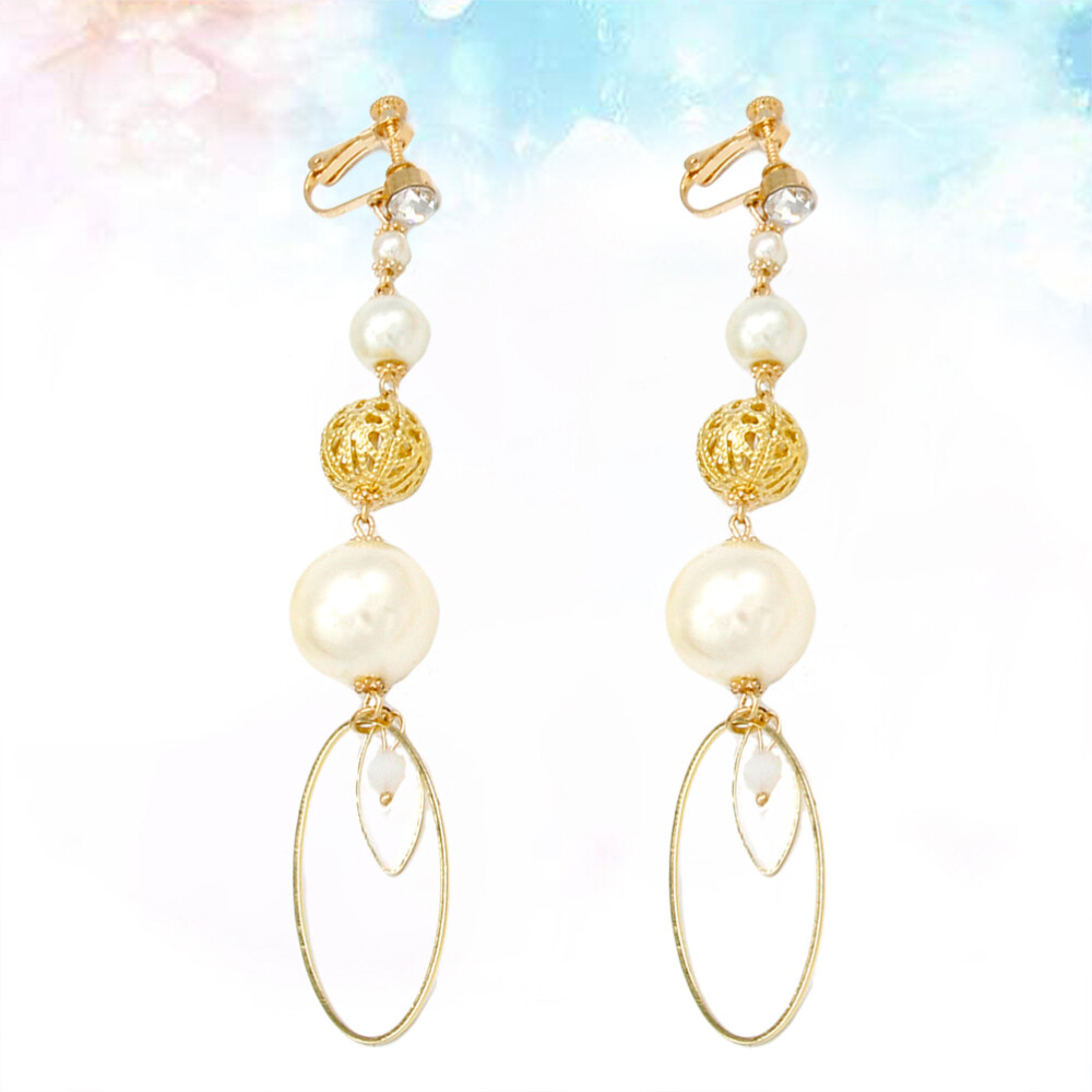 Earrings for Women Non-piercing Decorative Jewelry Bride Miss