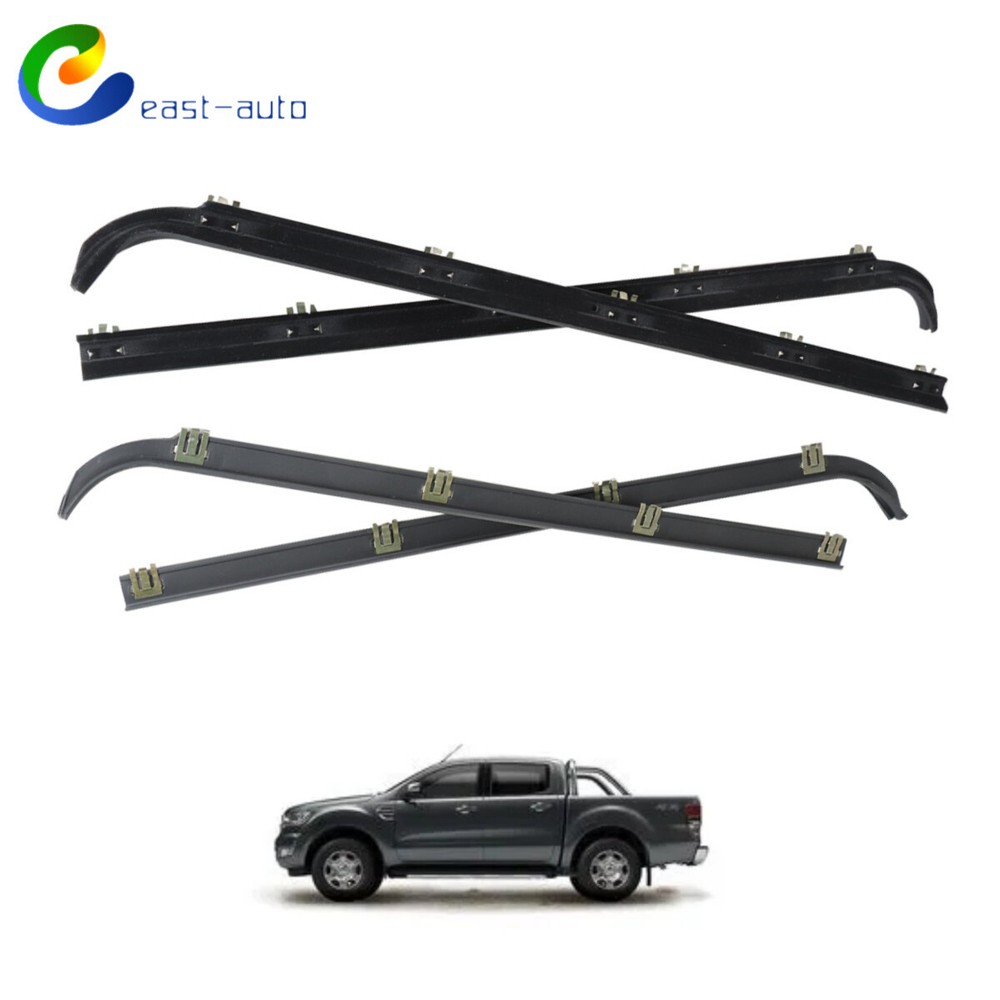 For 87-96 Ford Truck Inner And Outer Window Sweep Felts Seals Weatherstrip 4 Kit