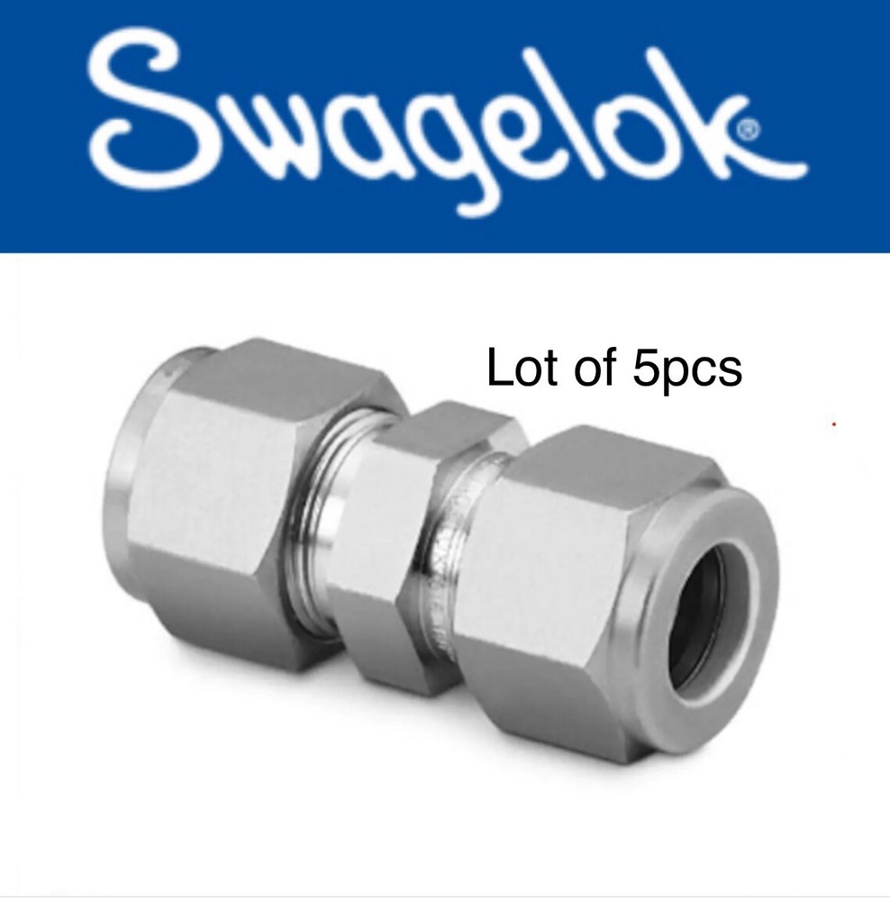 Swagelok SS-600-6 Union, 3/8 in. Tube OD Stainless Steel Compression Fitting