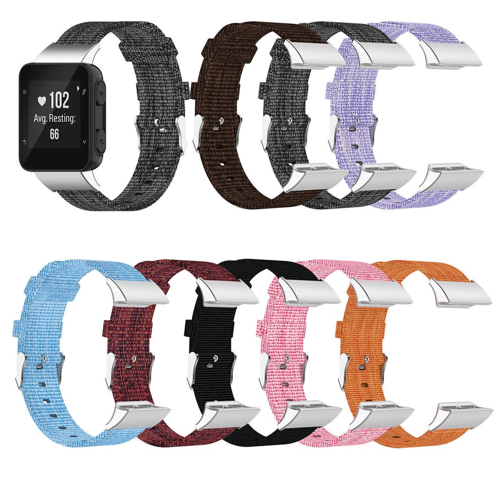 Nylon Canvas Watch Band Wrist Strap Belt for Garmin Forerunner35 Forerunner30