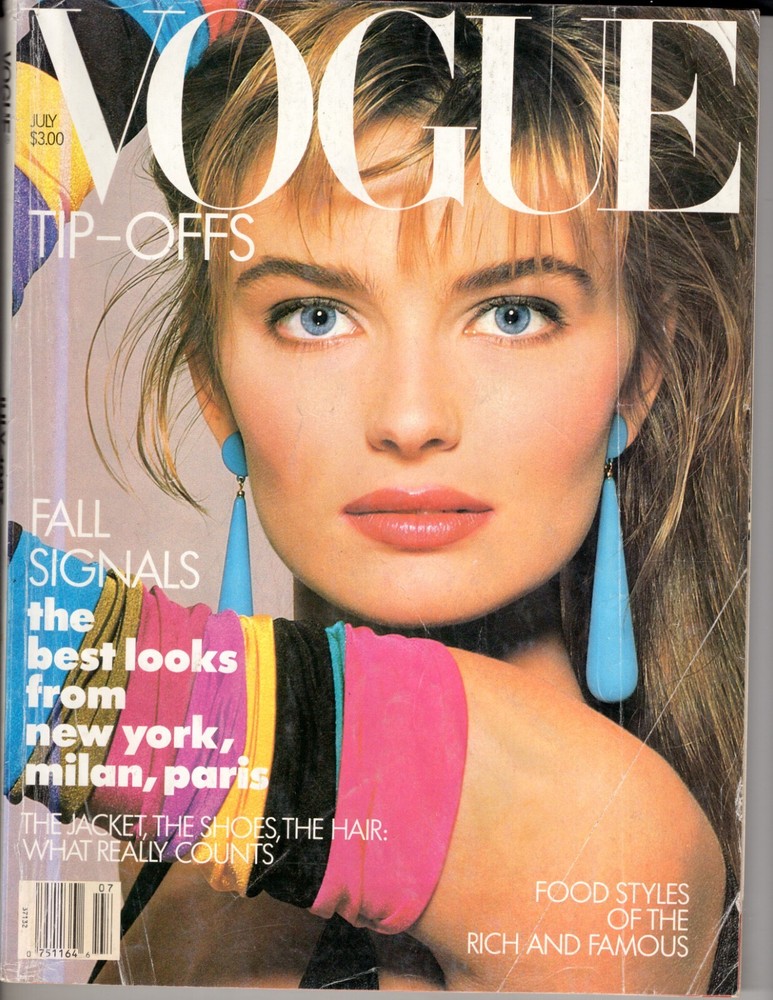 Vogue Magazine July 1987 Paulina Porizkova FALL SIGNALS FAIR