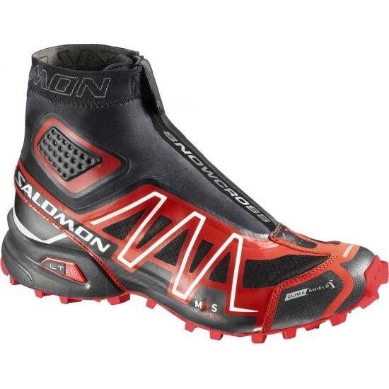 Salomon S-Lab Snowcross Black Red Winter Trail Running Hiking Boots Womens Size 7