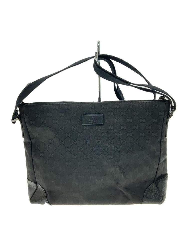 GUCCI GG Canvas Shoulder Bag in Black BLK  