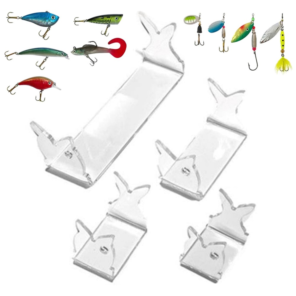 1pcs Acrylic Bait Lure Display Shelf Clear Acrylic Fishing Lure Display Stand