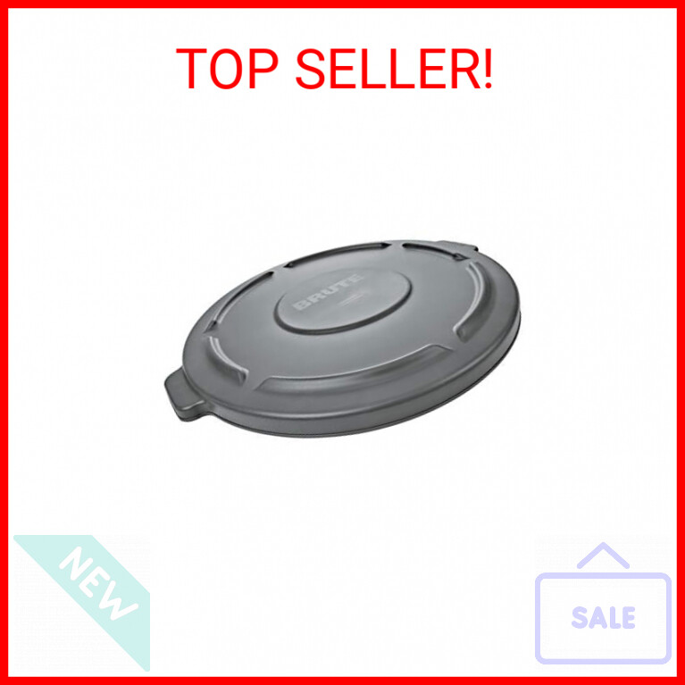 Rubbermaid Commercial Products BRUTE Trash Can Dome Lid, Gray, 32-Gallon, Compat