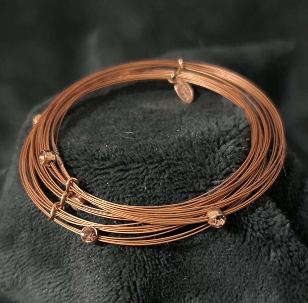 Seasonal Whispers 3-Pack Swarovski Gemstone Bronze Copper Bangle Bracelets-image