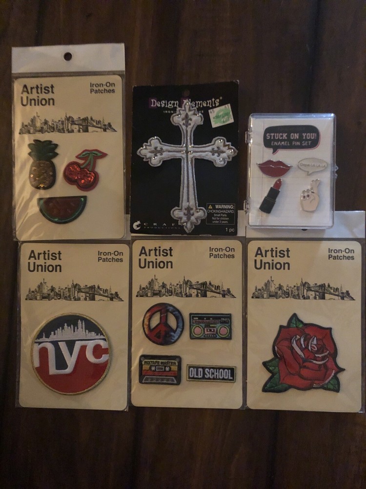 iron on patches And Pin Set Hip