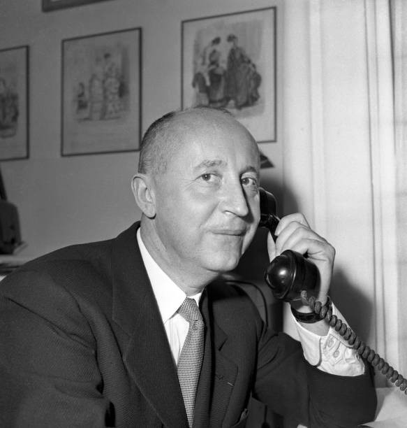 Portrait of Christian Dior July 31 1953 in Paris Historic Old Photo