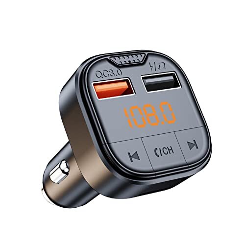 Bluetooth Adapter for Car，Bluetooth FM Transmitter for Car,MP3 Player QC3.0