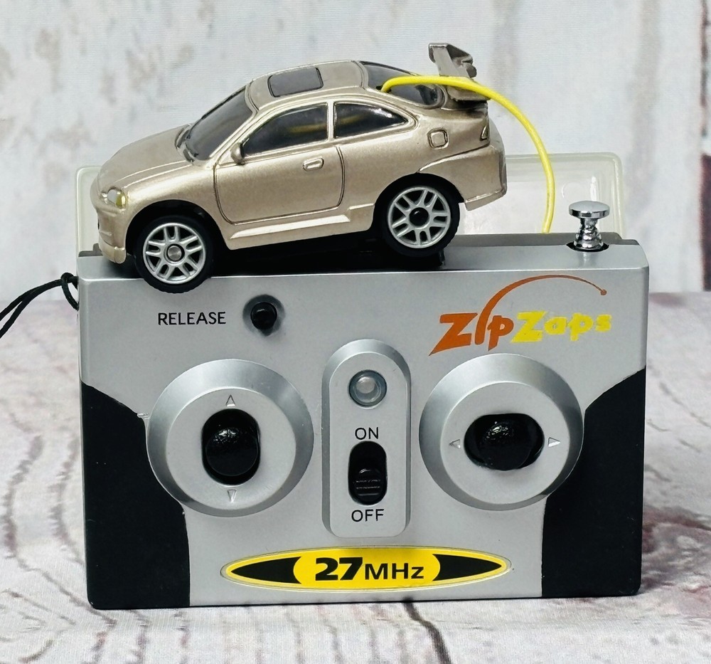 Rado Shack Zip Zaps Micro RC Tan Honda Race Car 1/64 Tested & Working NICE