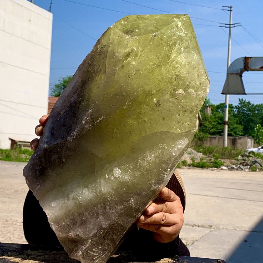 31.28LB Natural Citrine Backbone Cluster Quartz Crystal Healing Mineral Specimen