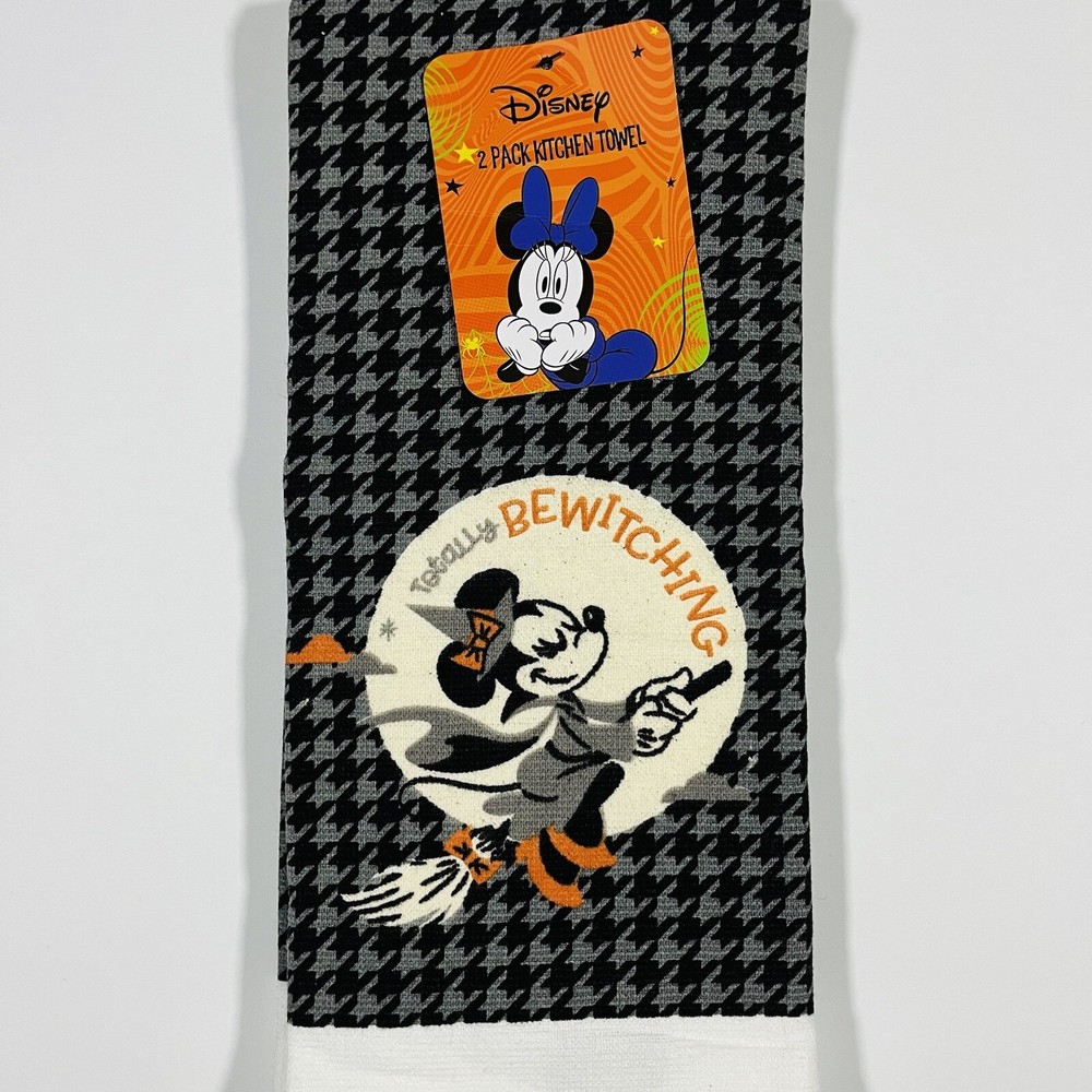 Disney Minnie Mouse Halloween 2 Pack Hand Bath Kitchen Towels Totally Bewitching
