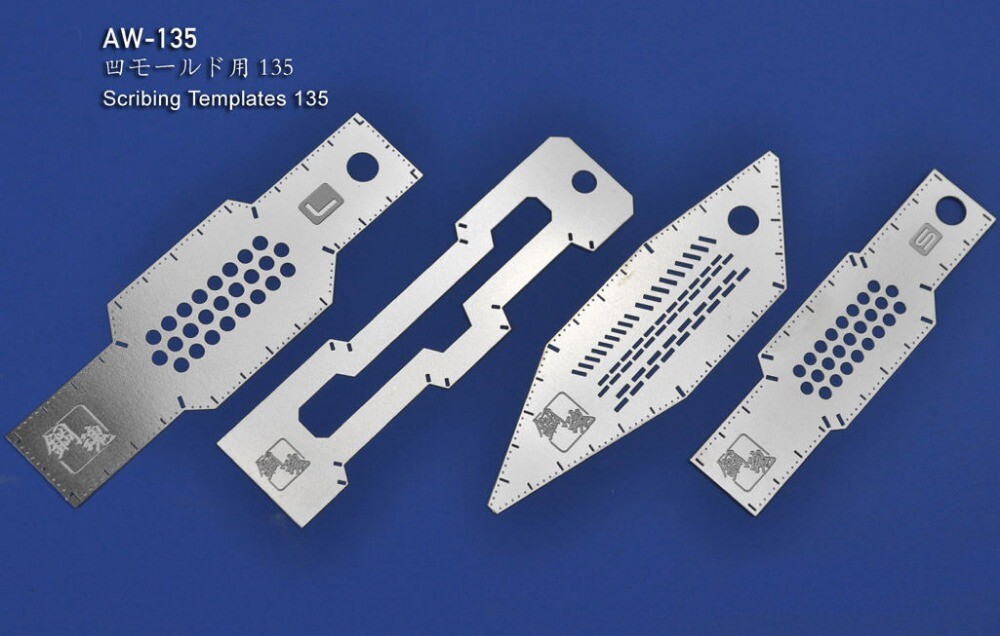 Madworks Scribing Templates Tools AW135 Photo-etched Sheets