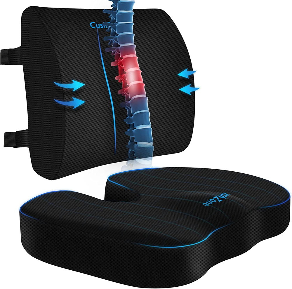 Seat Cushion, Lumbar Support Pillow with Adjustable Strap-Chair Cushions for Sci