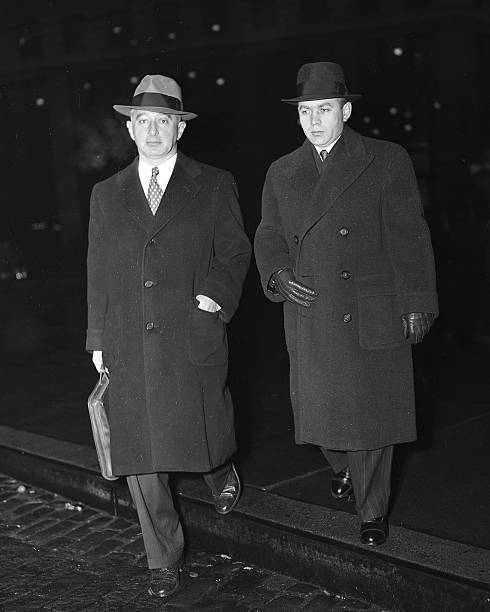 Valentin A Gubitchev entering Federal Court New York Old Photo