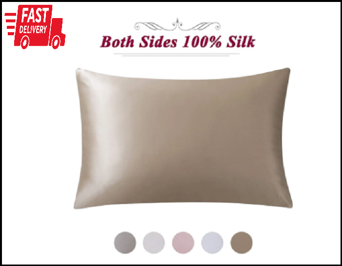 LUSHVIDA 100% Natural Mulberry Silk Pillowcase Silk Pillow Covers for Hair and S