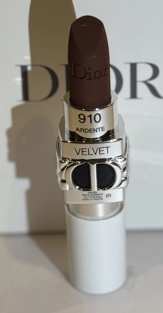 Dior Rouge Ardente Lipstick Shade 910 Full Size with White Cap