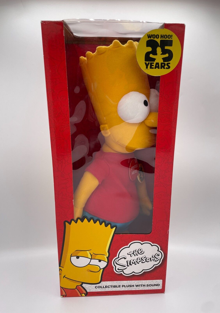 Commonwealth Toys Bart Simpson 25 Years Collectible Plush With Sound