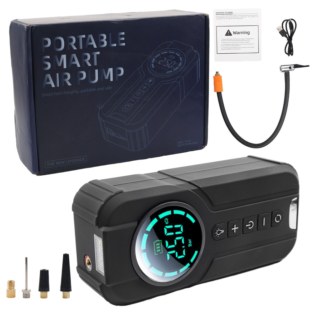 150PSI Air Compressor Tire Inflator Fits Car Moto Bike Tires Air Pump Wireless