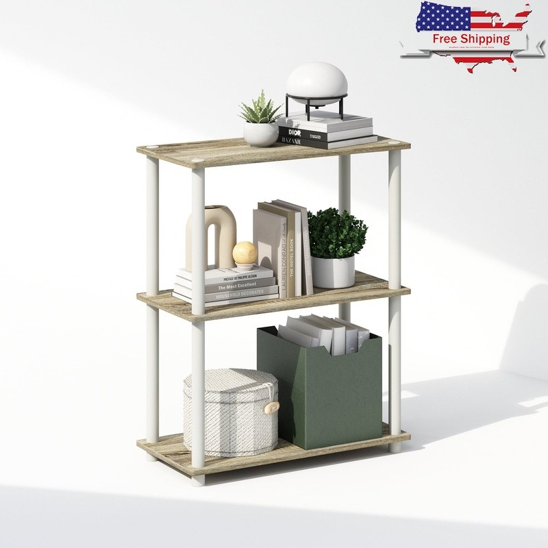3-Tier Compact Display Rack Multi-Purpose Shelf Organizer for Indoor Storage  