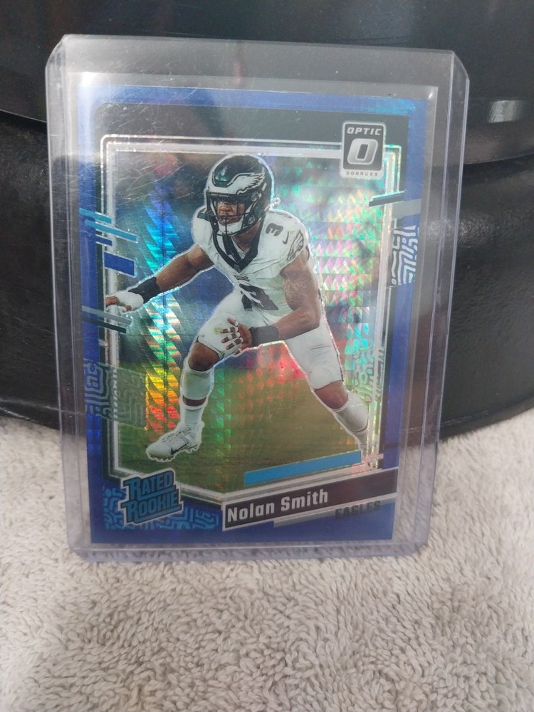 2023 Panini Donruss Optic - Rated Rookie Blue Hyper Prizm #283 Nolan Smith (RC)