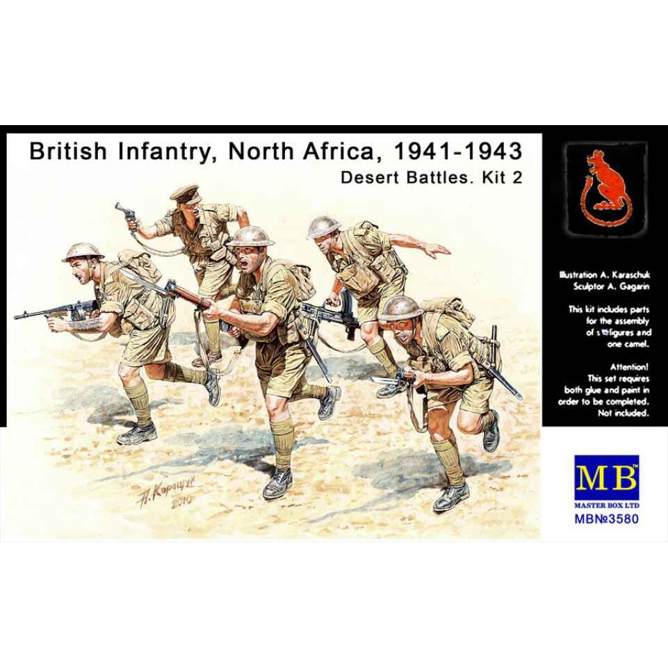 MASTER BOX MB3580 Scale Figure Kit 1:35 British Infantry, North Africa 1941-1943