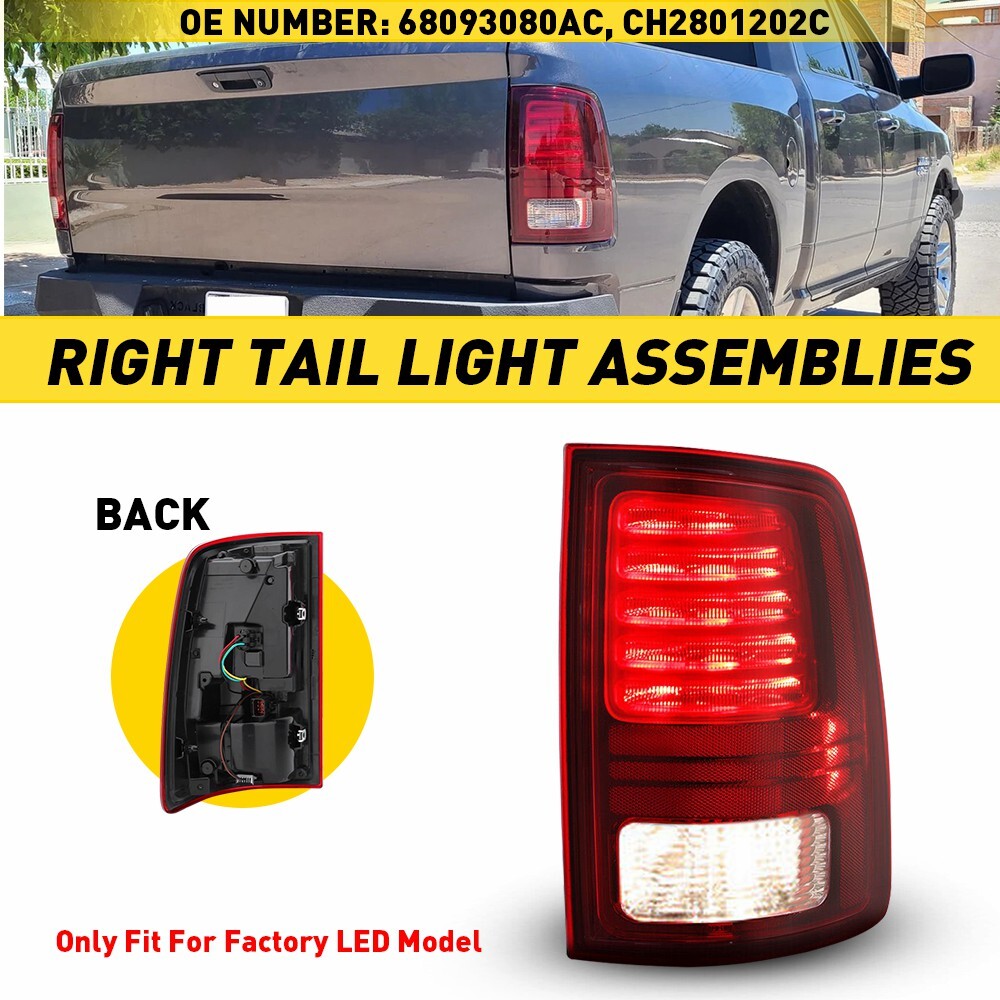 1/2 комплекта 68093080AC правый задний фонарь для Ram 1500 2500 3500 светодиодные задние фонари Passeng
