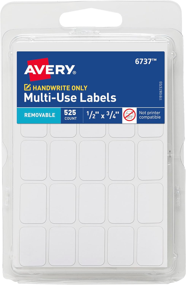 Multi-Use Removable Labels, 1/2