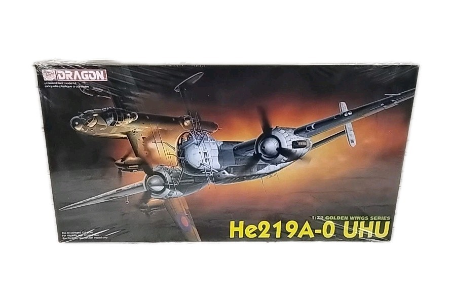 Dragon He219A-0 UHU Golden Wing Series 1/72 Scale Plastic Model Kit - Sealed