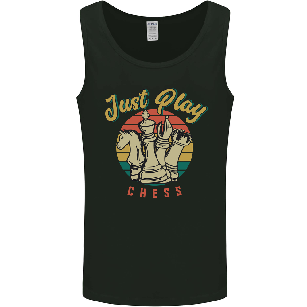 Just Play Chess Mens Vest Tank Top