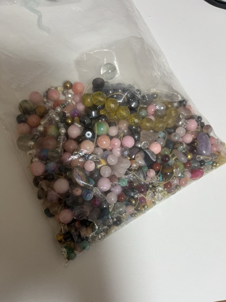 Natural Stone & Gemstone Beads Lot Approx 395g Jewelry Making Supplies