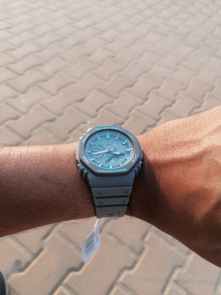 Custom Casio G-Shock GA-2110ET-8A – Hand-Painted Dial, Ring & Bezel – Unique Mod