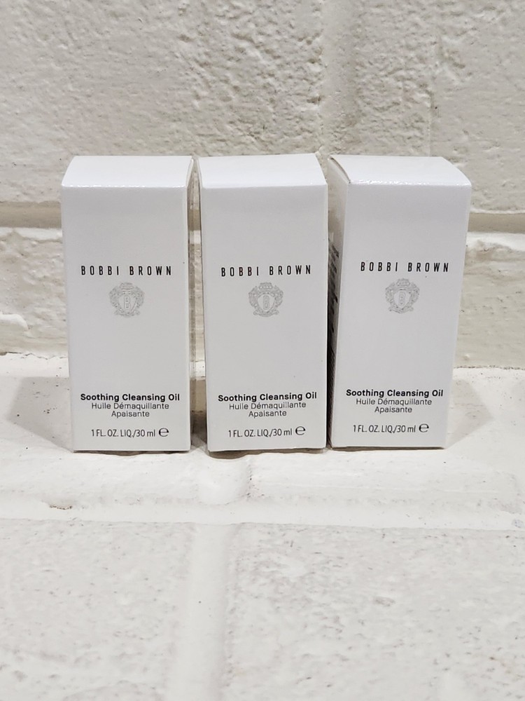 3 Bobbi Brown Soothing Cleansing Oil 1 Oz 30 mL Each Travel Size Face Cleanser