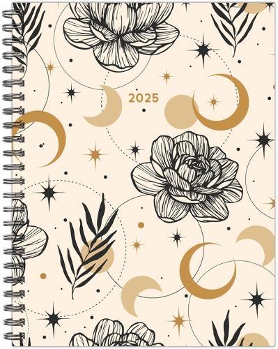 Moon and Flora 2025 6.5 X 8.5 Softcover Weekly Planner (Paperback)