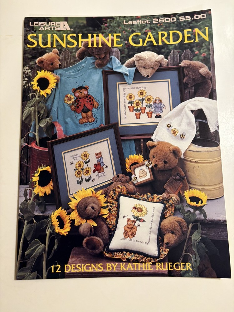 Leisure Arts Sunshine Garden 12 Designs Kathie Rueger Cross Stitch Pattern